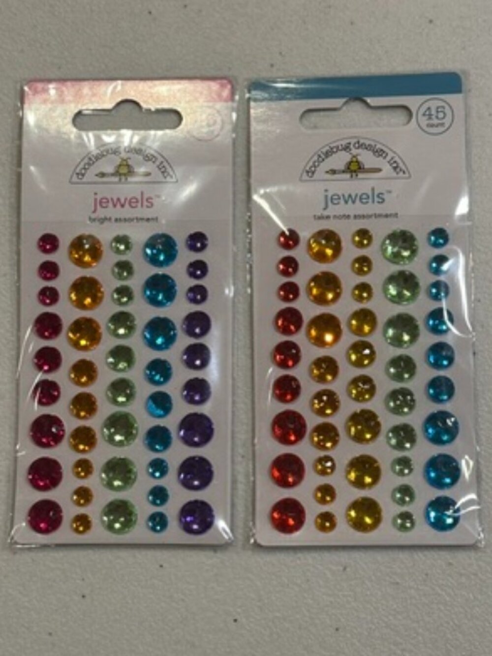 NEW Set of TWO (2) Doodlebug Design Inc. Jewels Assortments-90 Total
